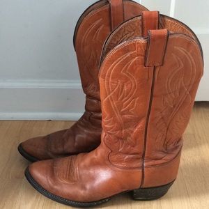 Amazing JUSTIN tan Leather BOOTS!!!